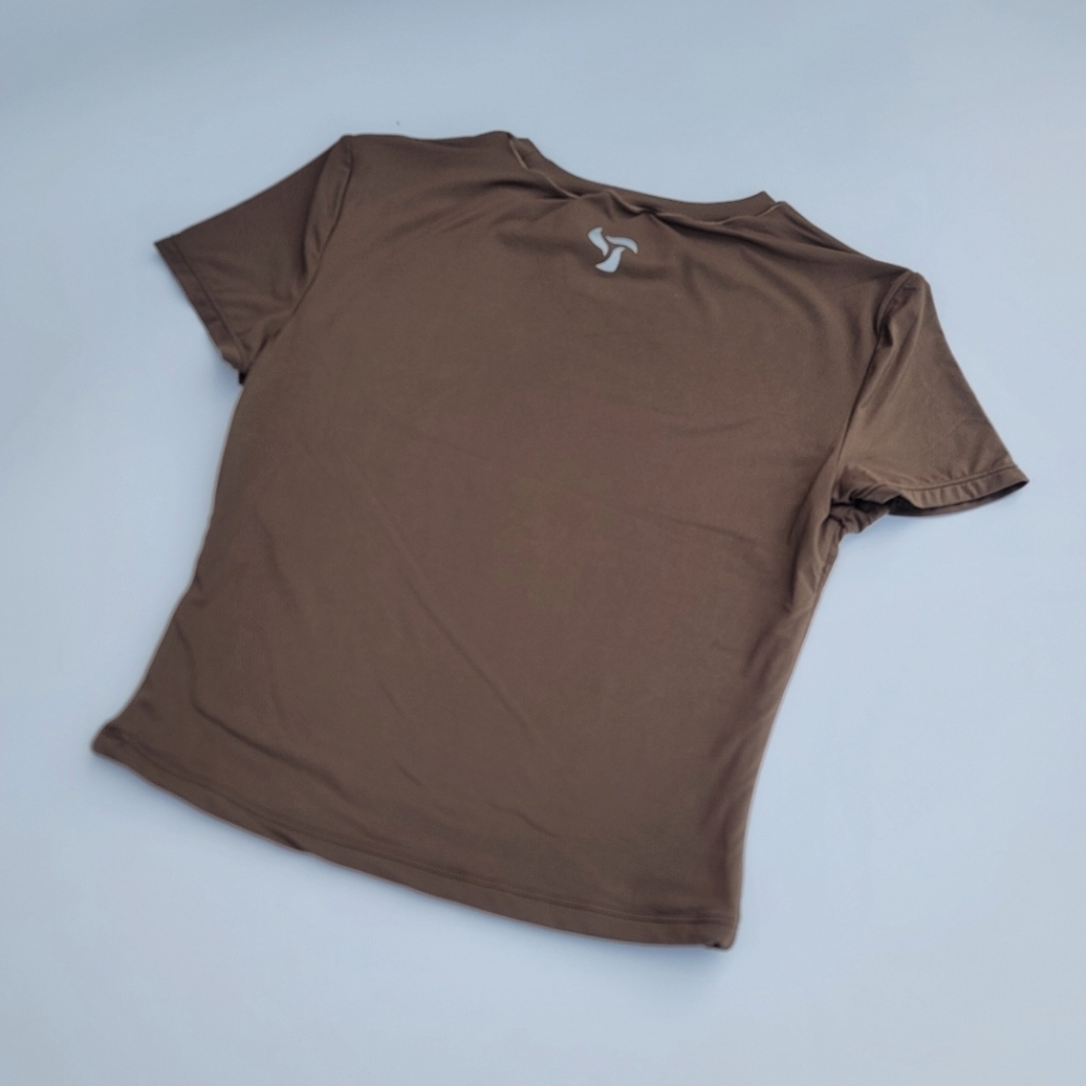 Pedigree ButterSoft Baby Tee Crop Top | Brown - Picture 8 of 10